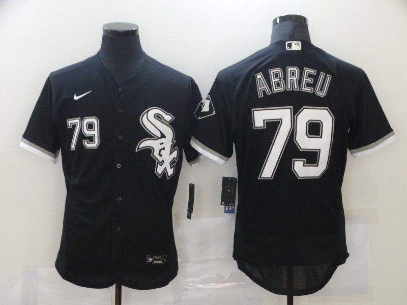 Men Chicago White Sox #79 Abreu Black Elite Nike MLB Jerseys->los angeles angels->MLB Jersey